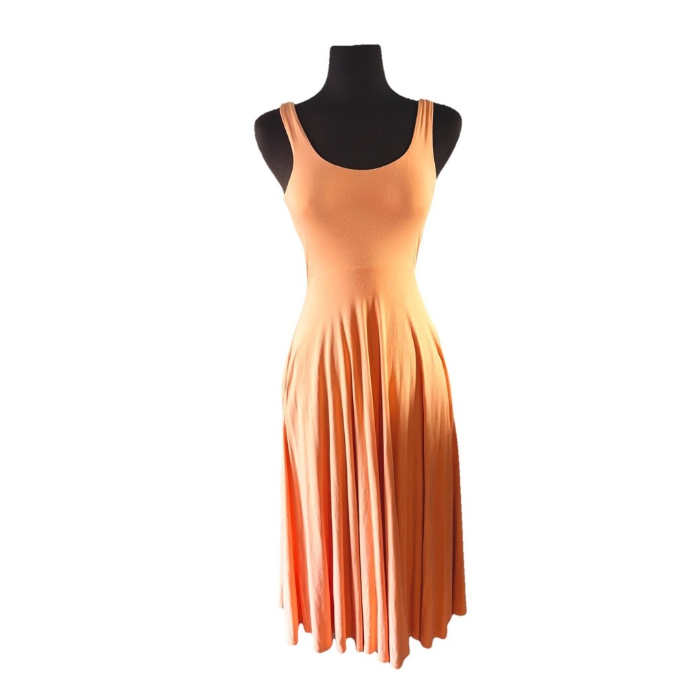 Athleta Womens Dress Small Peach Vacation Travel Santorini Midi UPF Minimal
